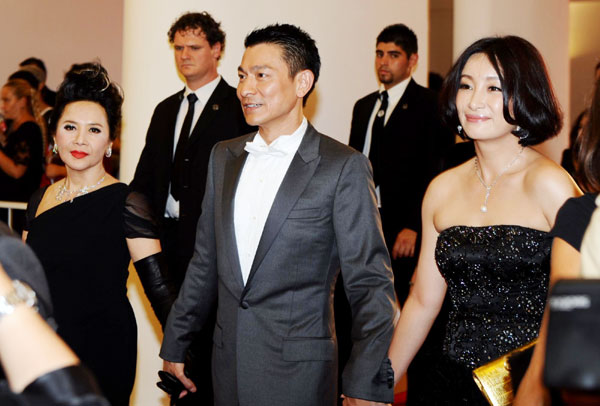 Andy Lau arrives for 'Tao Jie' red carpet in Venice