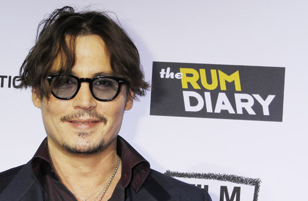 Johnny Depp at premiere of 'The Rum Diary'