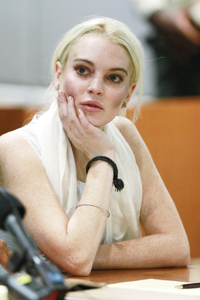 Lindsay Lohan attends hearing in LA