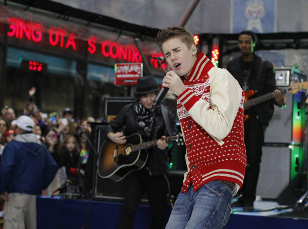 Justin Bieber performs on 'Today' show