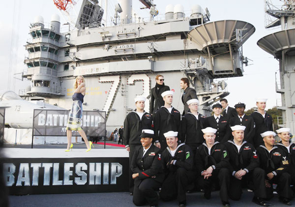 'Battleship' cast members attend news conference