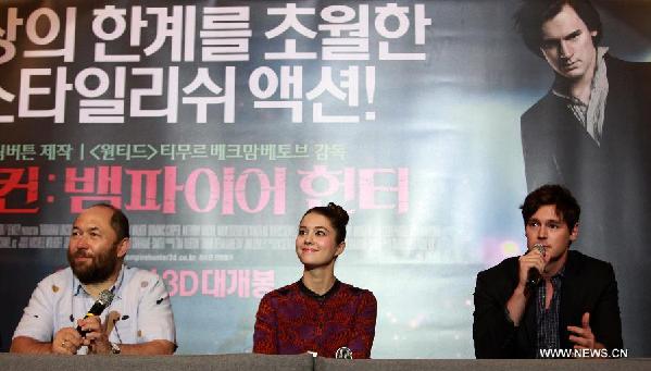 'Abraham Lincoln: Vampire Hunter' promoted in Seoul