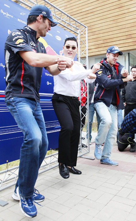 Psy brings 'Gangnam Style' to F1