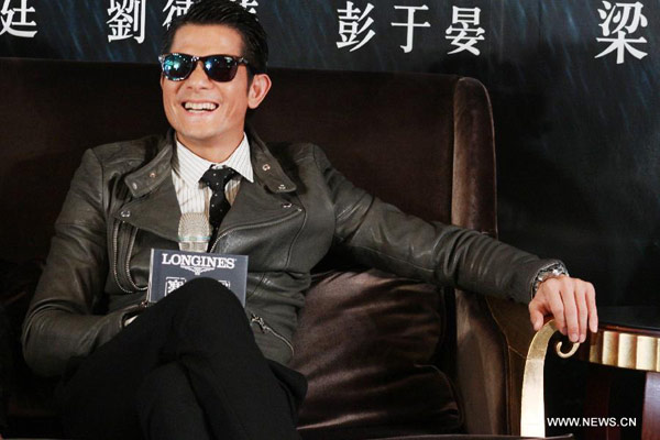 Tony Leung, Aaron Kwok promote 'Cold War' in Taipei