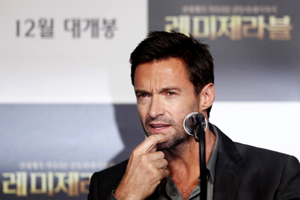 Hugh Jackman promotes 'Les Miserables' in Seoul