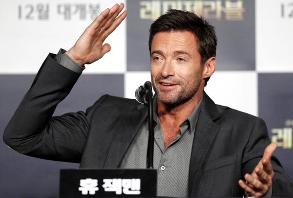 Hugh Jackman promotes 'Les Miserables' in Seoul