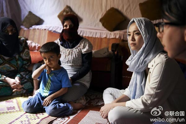 Yao Chen visits Lebanon to raise awareness of refugees