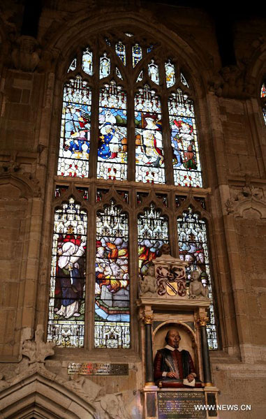 William Shakespeare's grave a popular tourist spot