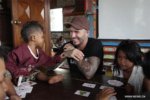 UNICEF Goodwill Ambassador David Beckham visits Cambodia