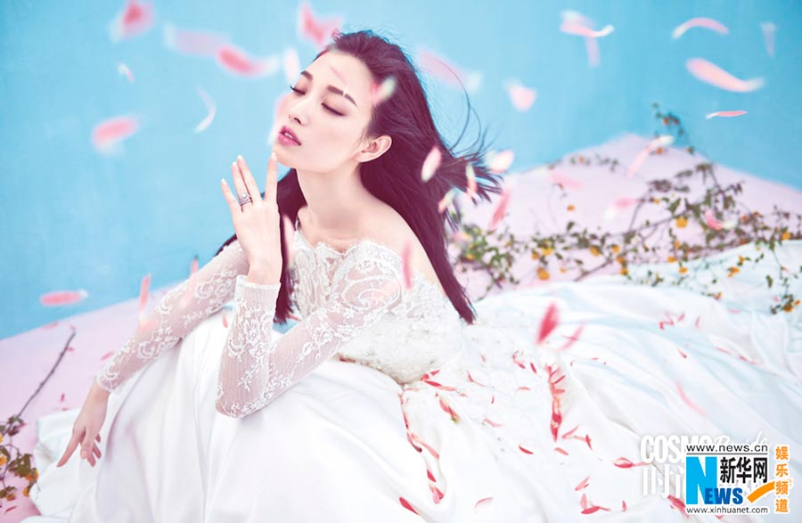 Actress Ni Ni poses for Cosmo Bride