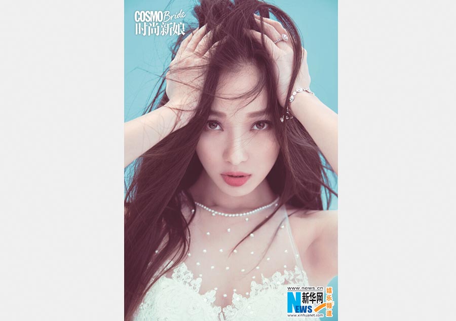 Actress Ni Ni poses for Cosmo Bride