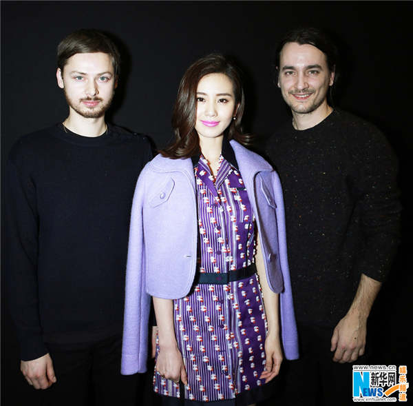 Liu Shishi poses at Paris Fashion Week