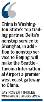 Delta offers non-stop service between Seattle and Shanghai