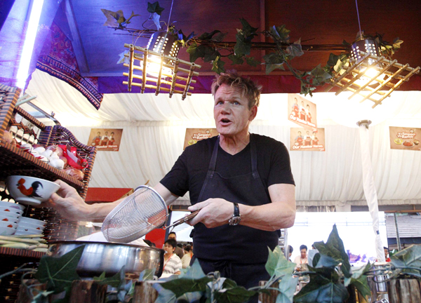 British celebrity chef Gordon Ramsay in Singapore