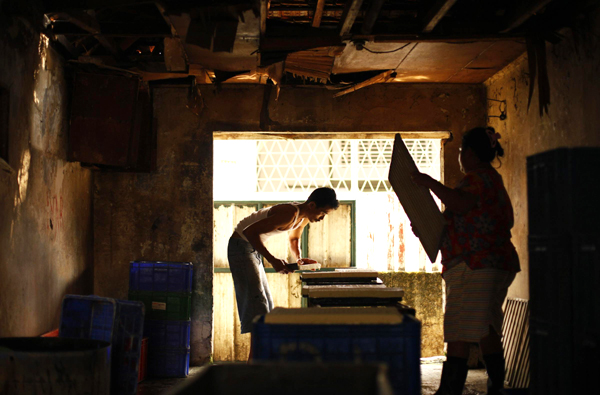 Tofu factory in Jakarta