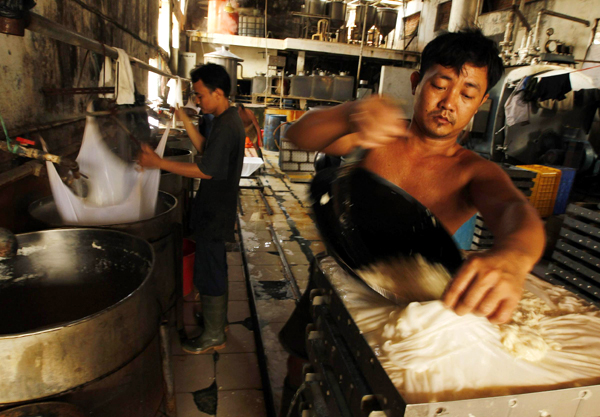 Tofu factory in Jakarta