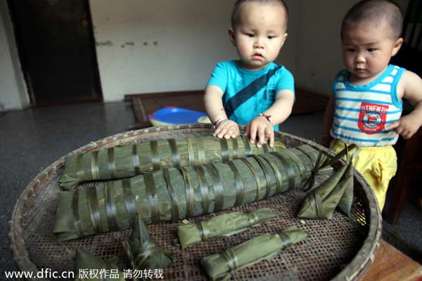 Different styles of Zongzi