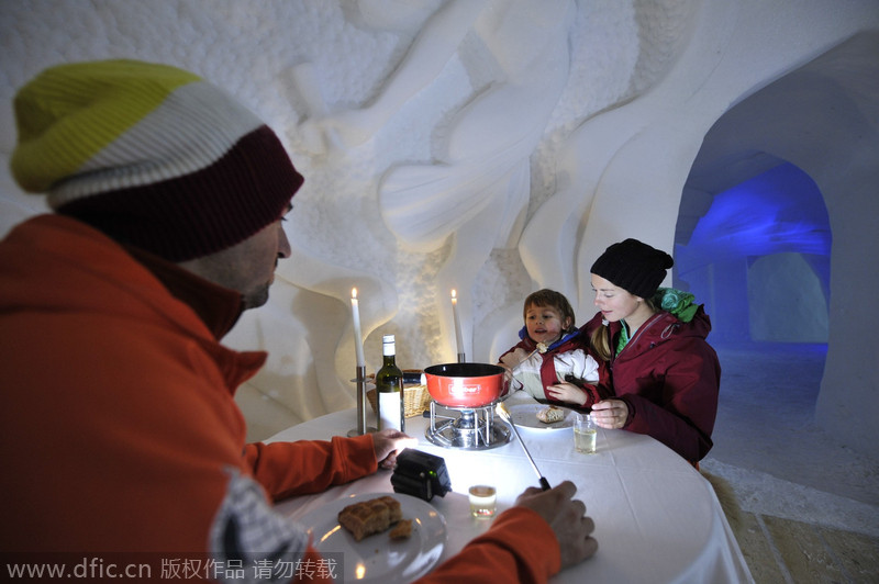 Sleep in a snow hotel