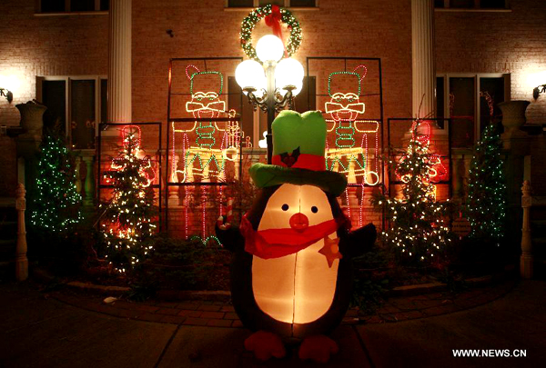 Christmas lights sparkle in New York