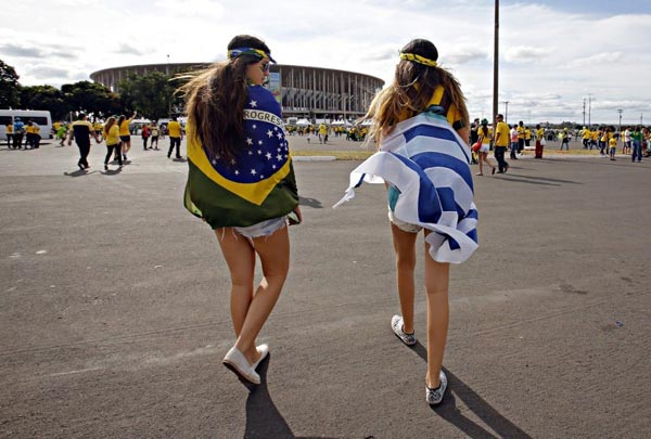 Beautiful soccer fans