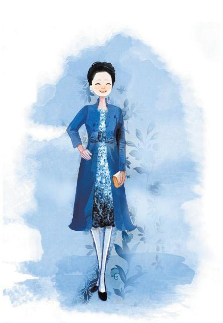 Cartoon drawings celebrate 52nd birthday of Peng Liyuan