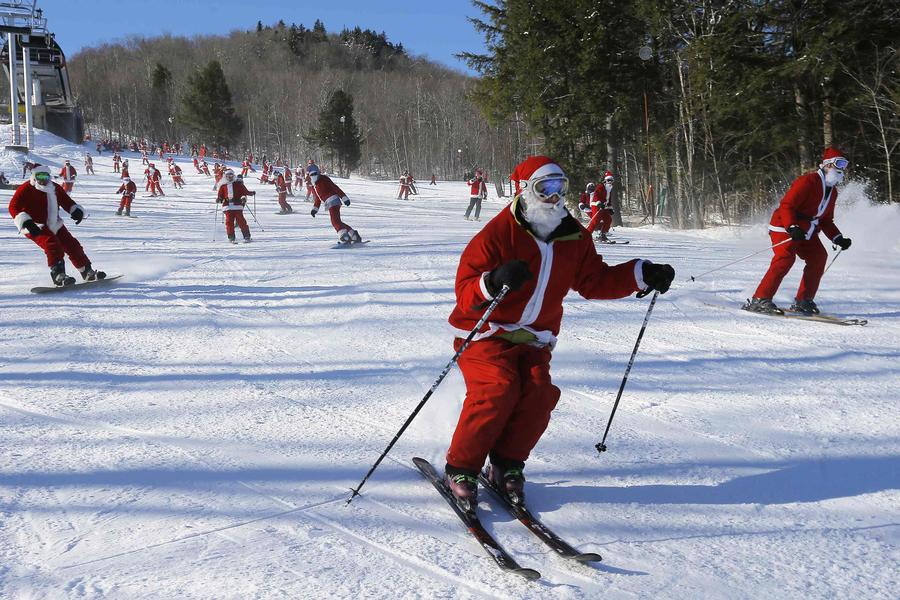 250 Santas hit slopes for charity