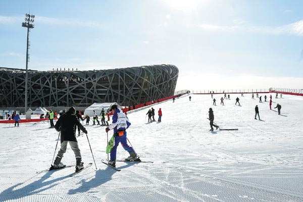 A playground of snow and ice