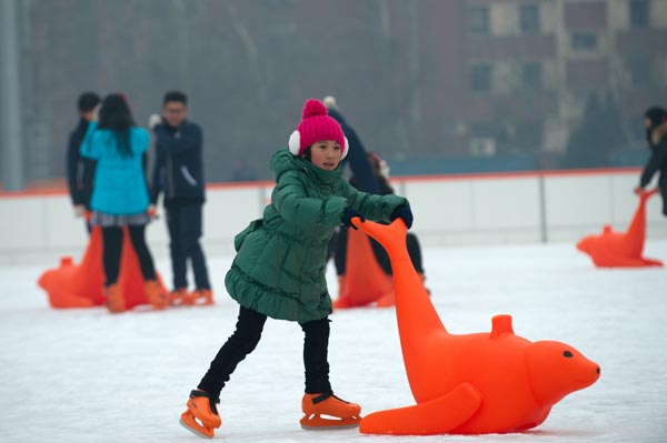 A playground of snow and ice