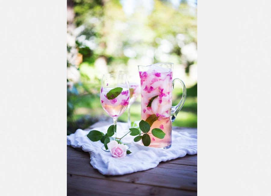 Stunning flower and fruit ice cools down scorching autumn