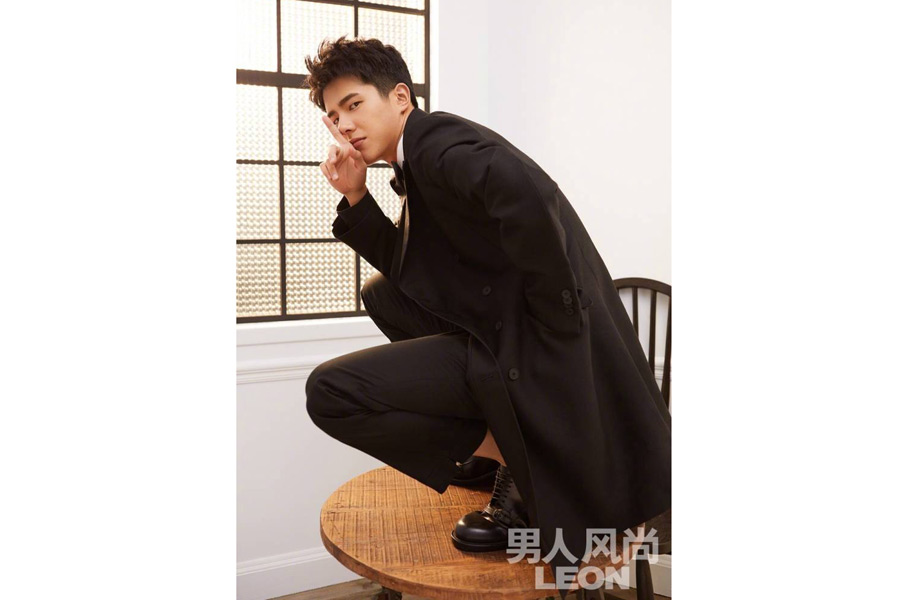 Actor Liu Haoran poses for the fashion magazine