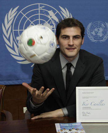 Casillas named Ambassador for UN anti-poverty goals