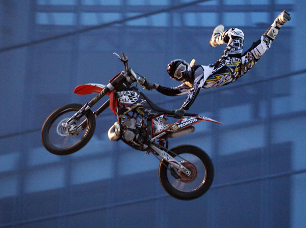 Red Bull Moto and BMX freestyle show in Russia