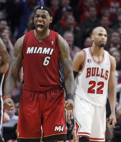 James, Wade lead charge as Heat eliminate Bulls