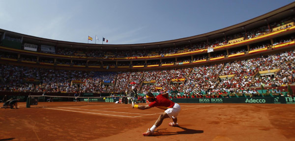 Nadal blitzes Tsonga to put Spain in final