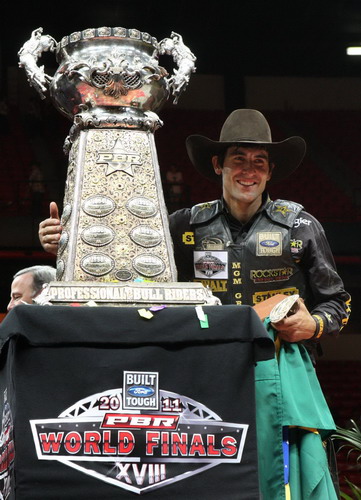 Brizilian bull rider wins PBR world finals