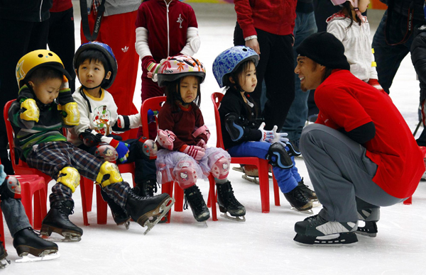 Apolo in Beijing for Special Olympics promotion