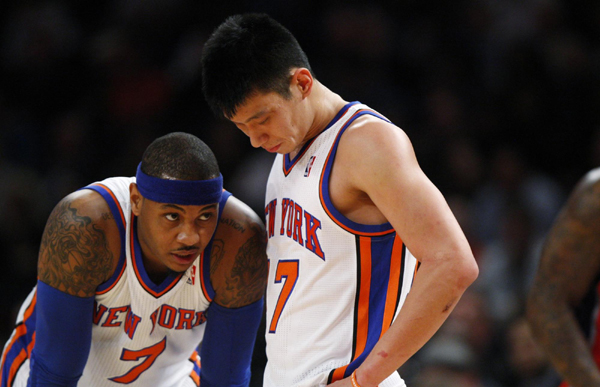 Melo, Lin partnership off to rough start