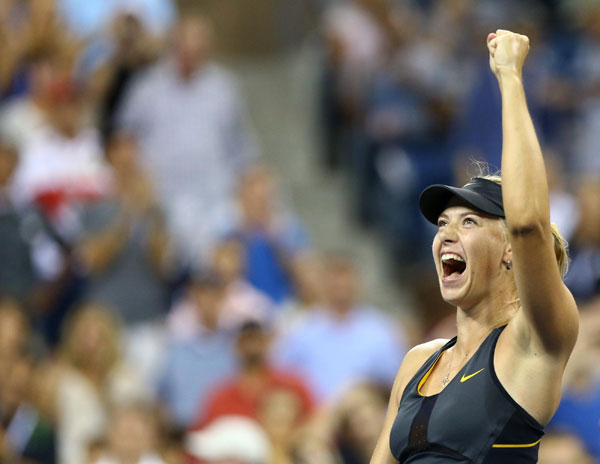 Sharapova shines after the rain delay