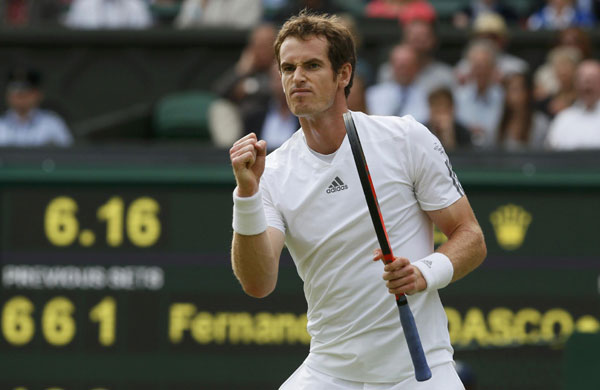 Murray wins his quarter-final at Wimbledon