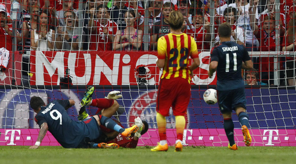 Bayern celebrates win against Guardiola's old team