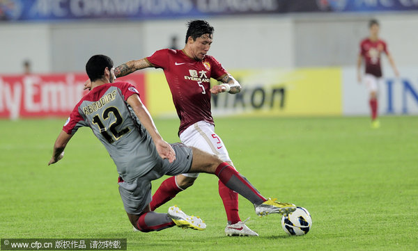 Guangzhou beats Qatar 2-0 in AFC first leg