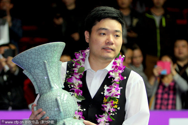 Ding secures third ranking title