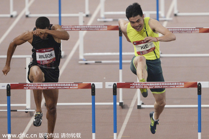 Hurdler Xie takes second title in IAAF China meet