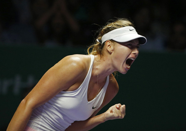 Wozniacki nails down Sharapova in WTA Finals