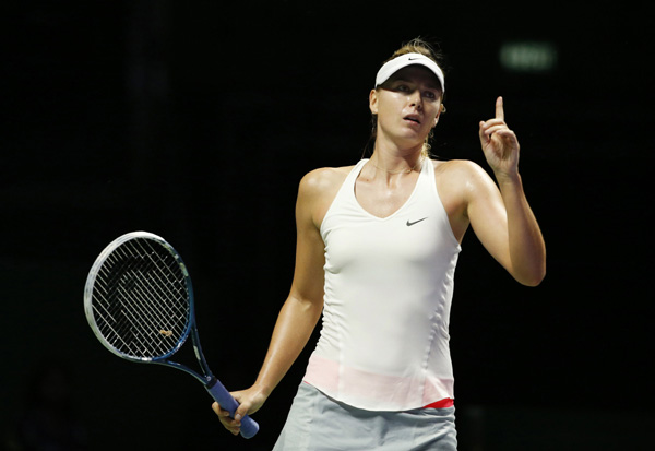 Wozniacki nails down Sharapova in WTA Finals