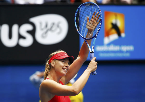 Sharapova defeats Bouchard to reach Australian Open semis