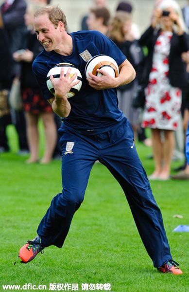 Prince William loves playing soccer