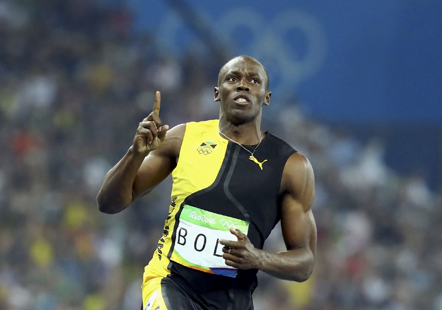 Bolt's hat-trick proves he is the king on track