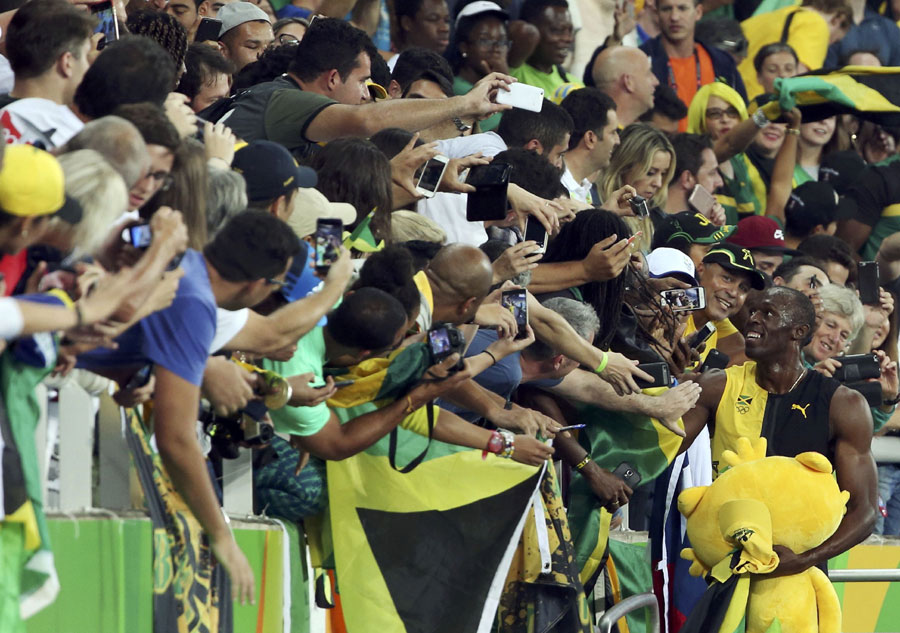 Bolt's hat-trick proves he is the king on track