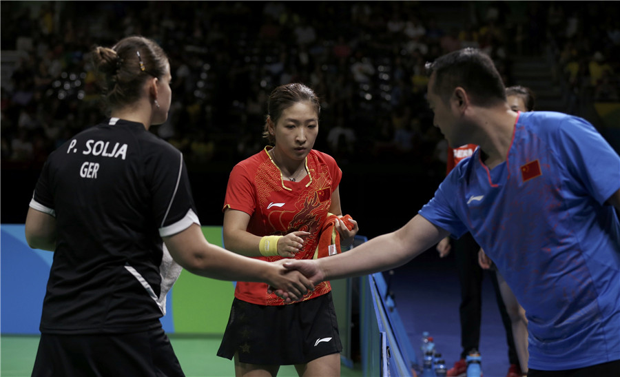 China's women's table tennis team sweeps third back-to-back gold